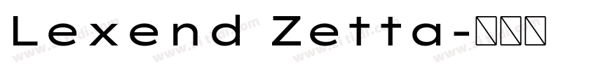 Lexend Zetta字体转换